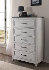 Contemporary White and Gray Chest of Drawers - Delmar