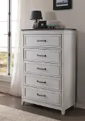 Delmar White and Gray Chest of Drawers
