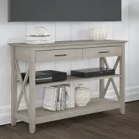 KWT248WG-03 Washed Gray Sofa Table - Key West