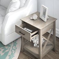 Washed Gray End Table - Key West-2