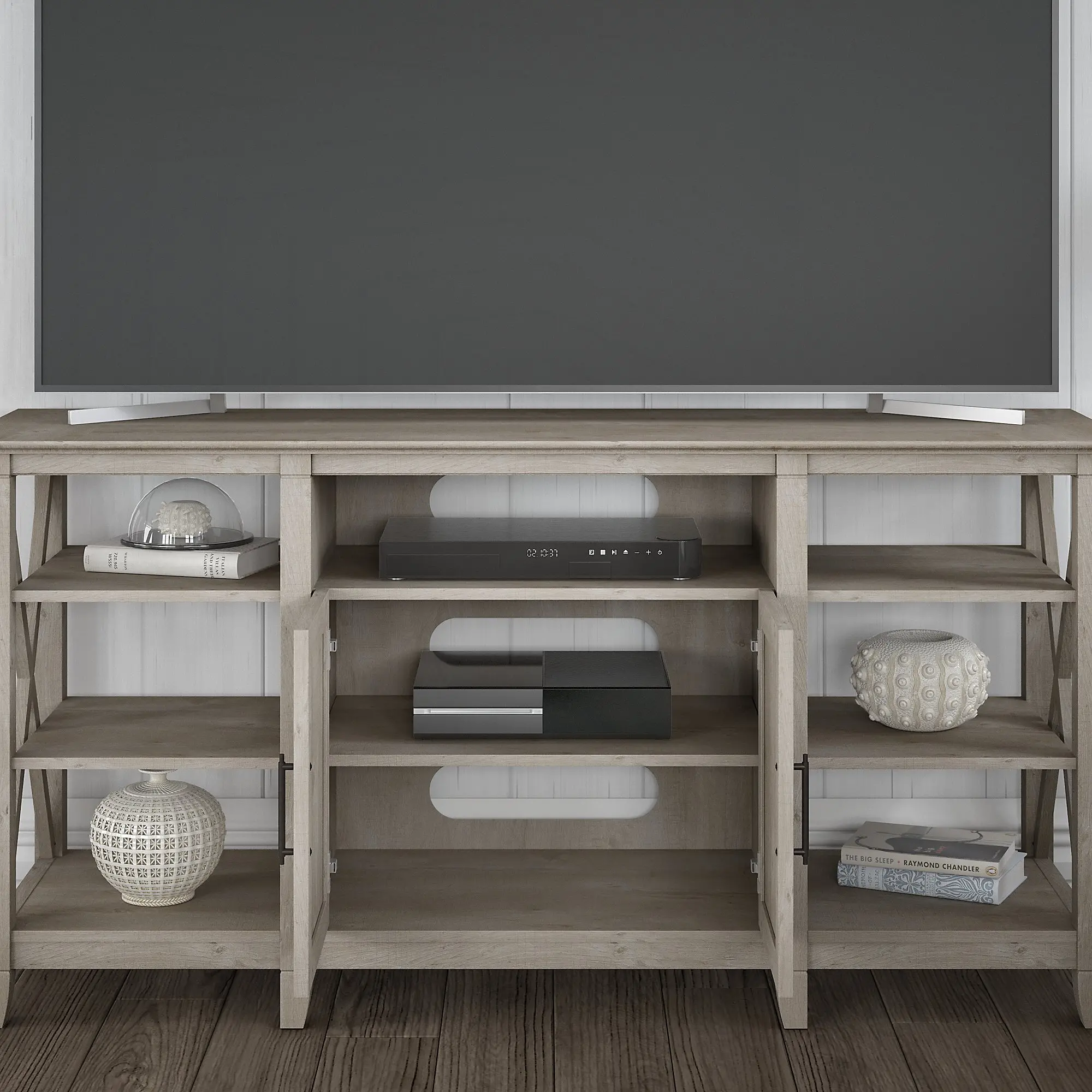 KWV160WG-03 Washed Gray 60 TV Stand - Key West-3