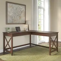 KWD160BC-03 Bing Cherry L-Shaped Desk - Key West