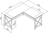 Bing Cherry L-Shaped Desk - Key West-7