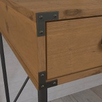 Golden Pine L-Shaped Desk - Ironworks-3