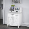 White Secretary Desk with Desktop Organizers - Key West