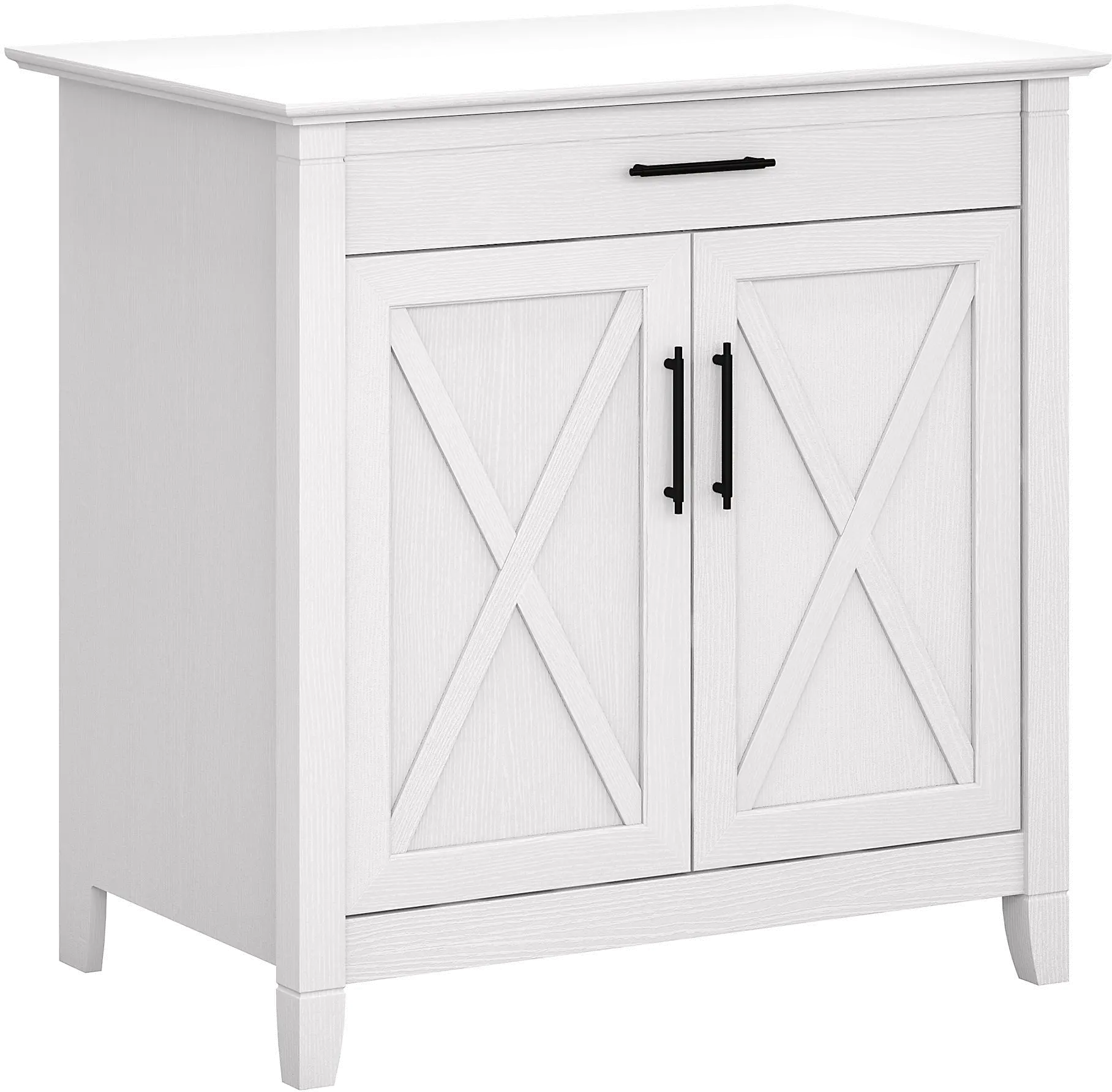KWS132WT-03 White Secretary Desk - Key West-2