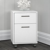White 2 Drawer Mobile Pedestal - Key West