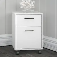 KWF116WT-03 White 2 Drawer Mobile Pedestal - Key West