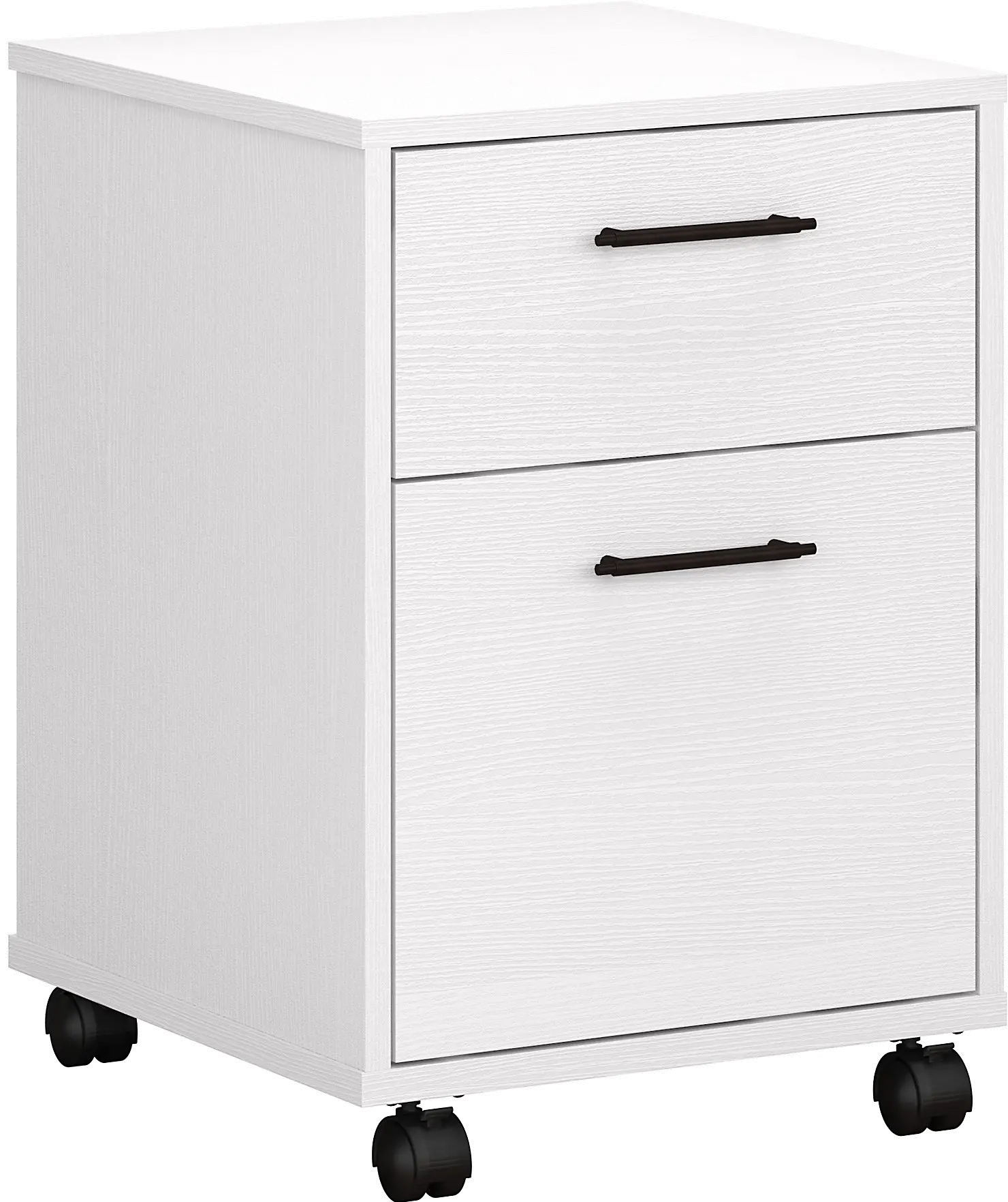 KWF116WT-03 White 2 Drawer Mobile Pedestal - Key West-2