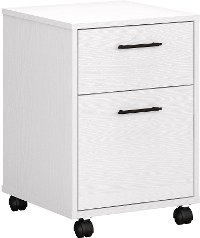 White 2 Drawer Mobile Pedestal - Key West-2