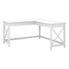 White L-Shaped Desk - Key West