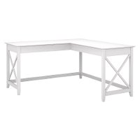 White L-Shaped Desk - Key West