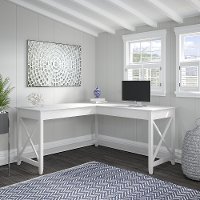 White L-Shaped Desk - Key West-2