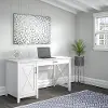KWD154WT-03 Mayfield White Single Pedestal Desk - Bush Furniture