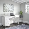 White Single Pedestal Desk - Key West