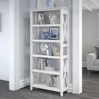 KWB132WT-03 White 5-Shelf Bookcase