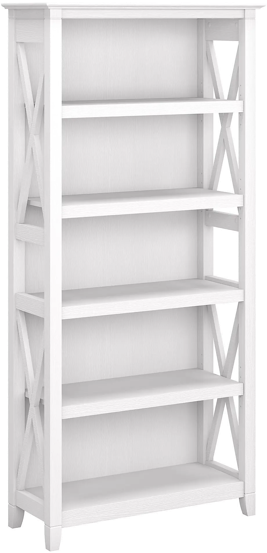 KWB132WT-03 White 5-Shelf Bookcase-2