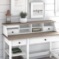 MAH154GW2-03 White and Gray Desktop Organizer - Mayfield