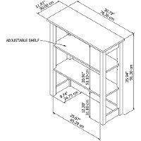White and Gray Storage Hutch - Mayfield-3