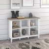 White and Gray 6-Cube Bookcase - Mayfield