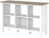 White and Gray 6-Cube Bookcase - Mayfield-2