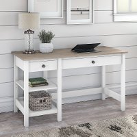 Gray Open Storage Desk - Mayfield-1