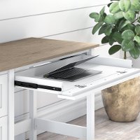 Gray Single Pedestal Desk - Mayfield-4