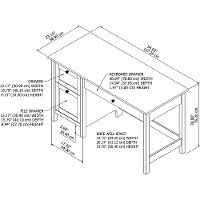 Gray Single Pedestal Desk - Mayfield-6