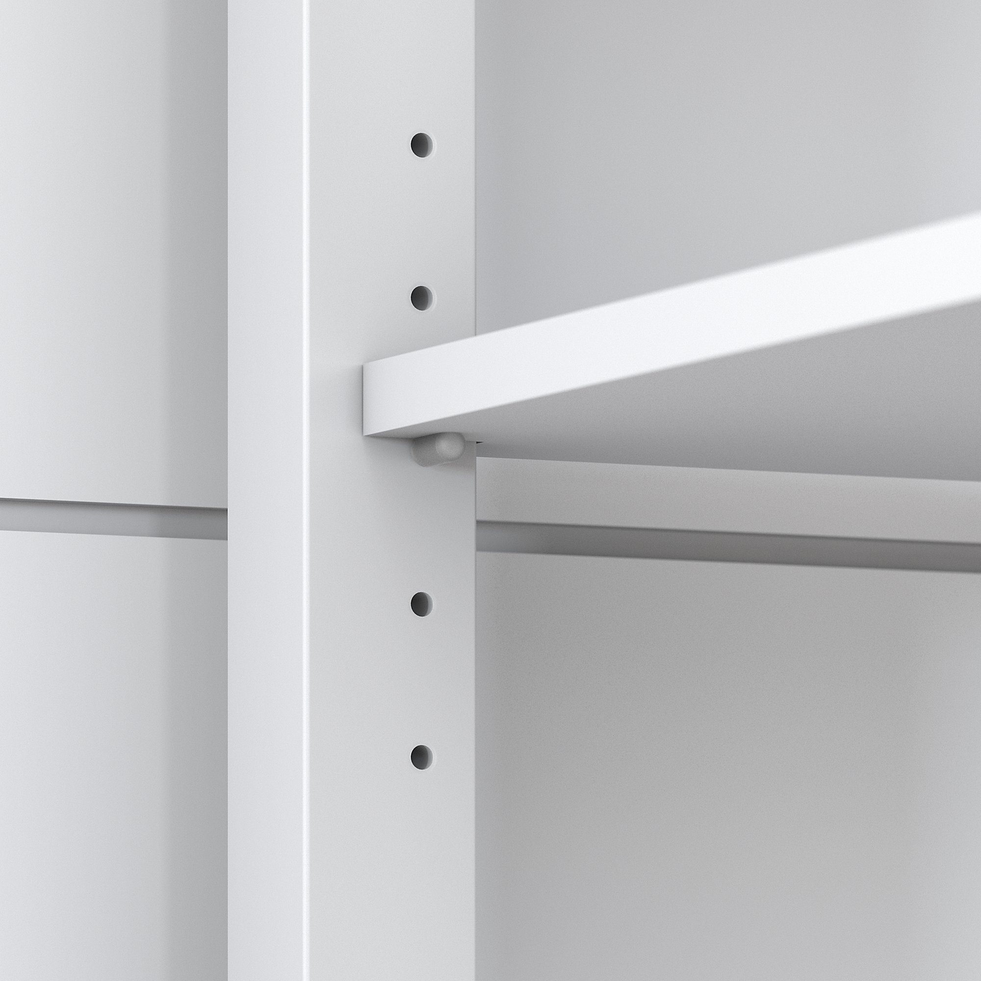 White and Gray Single Pedestal L-Desk - Mayfield-4