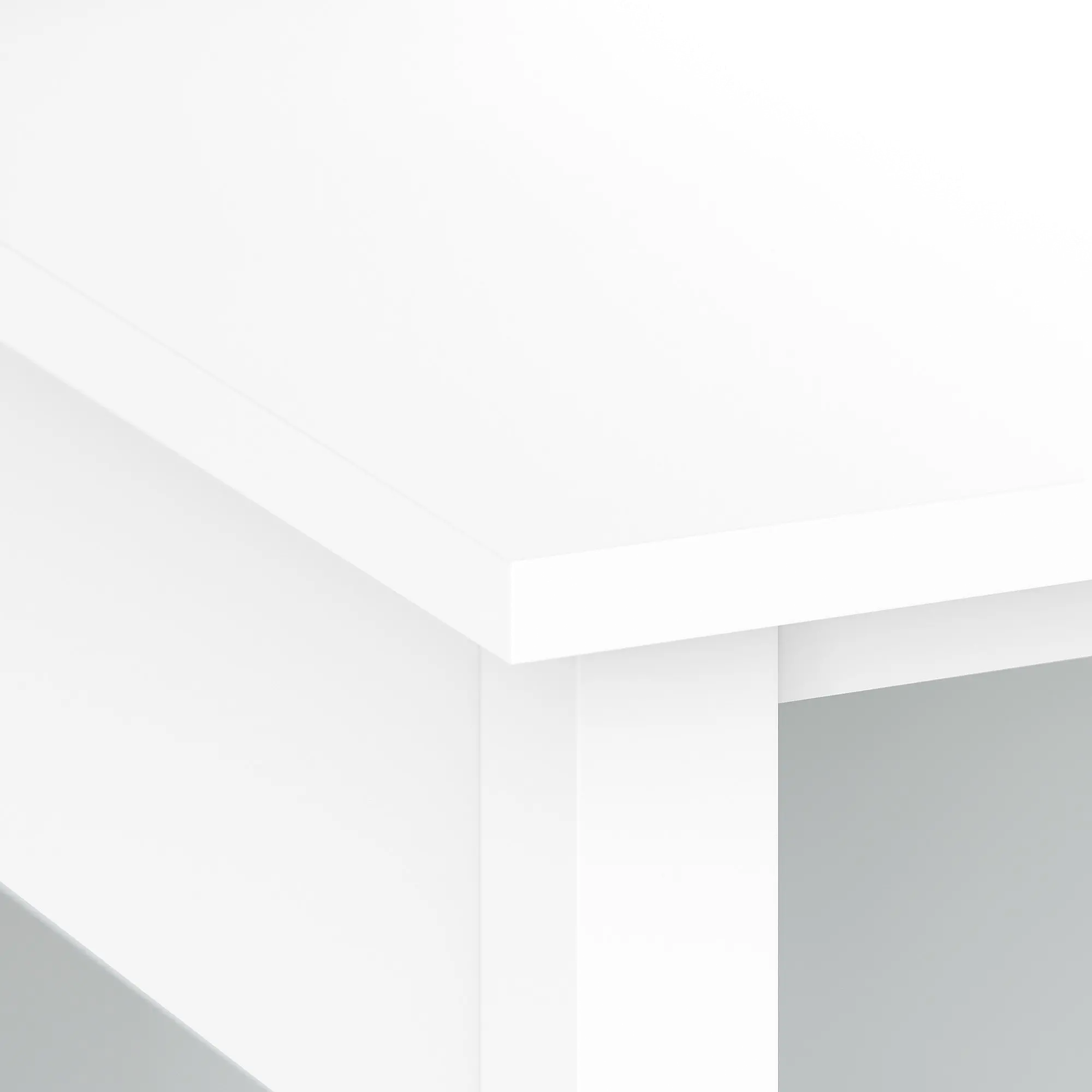 BDD260WH-03 Pure White Single Pedestal L-Desk - Broadview-4