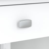 White Single Pedestal L-Desk - Broadview-3