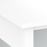White Single Pedestal L-Desk - Broadview-4