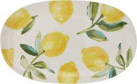 15 Inch Lemon Patterned Stoneware Platter-1