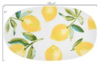 15 Inch Lemon Patterned Stoneware Platter-3