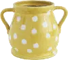 Clearance Decorative Yellow and White Terracotta Planter with Handles