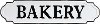 White and Black Bakery Metal Wall Decor