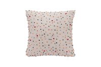 Cotton Throw Pillow with Multi Color French Knots-4