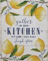 Gather in our Kitchen Yellow Lemon Wood Wall Decor