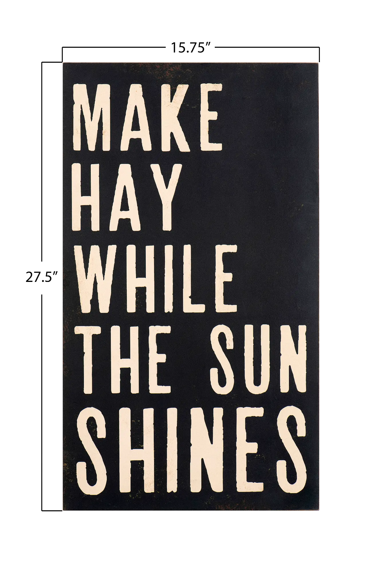 Make Hay While the Sun Shines Black Wall Sign-4