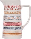 9 Inch Multi Stripe Stoneware Pitcher