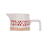 9 Inch Multi Stripe Stoneware Pitcher-3