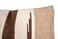 Brown Hand Woven Rectangular Wool Kilim Throw Pillow-3