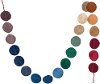 Multi Color Wool Felt Garland with Flat Circles