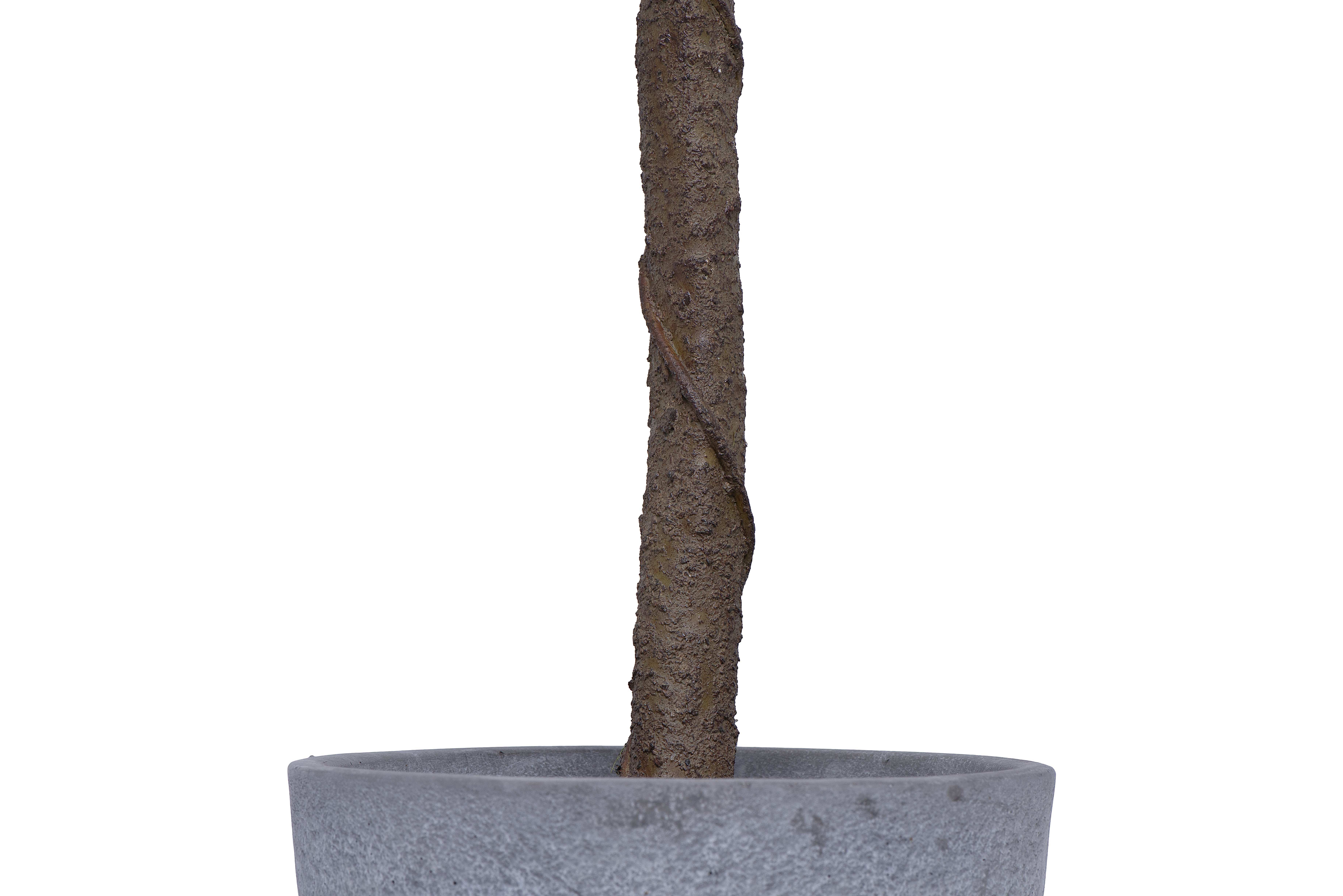 Faux Green Tree with Lemons Arrangement in Cement Pot-3