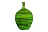 Clearance 9 Inch Green Stoneware Vase with Malachite Glaze