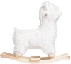 Kids White Rocking Plush Llama