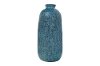 13 Inch Matte Blue Terracotta Vase with Reactive Glaze