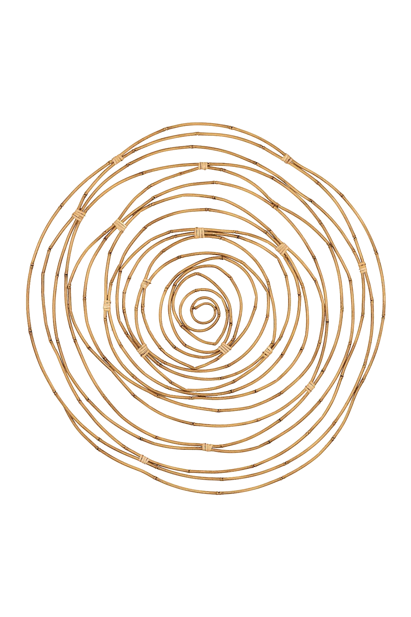 32 Inch Round Metal Bamboo-Style Wall Decor-1