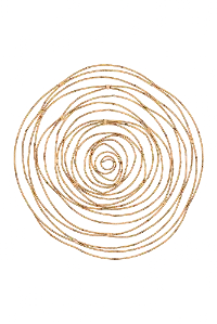 32 Inch Round Metal Bamboo-Style Wall Decor