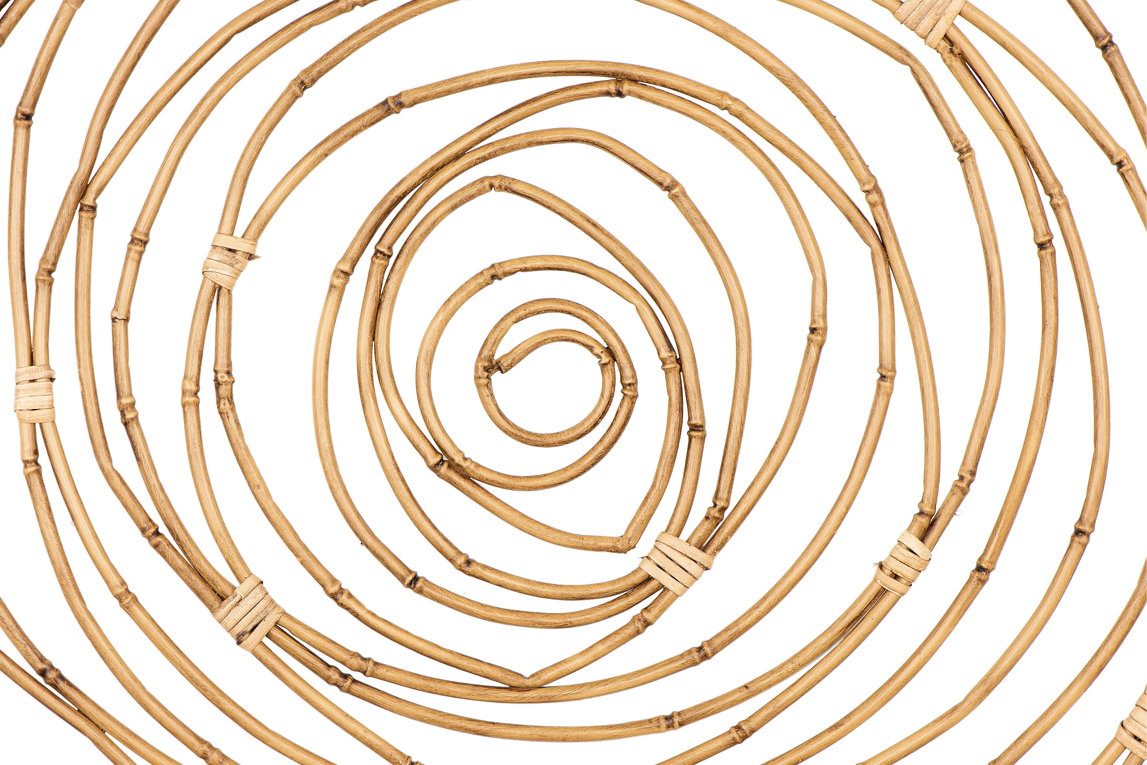 32 Inch Round Metal Bamboo-Style Wall Decor-2